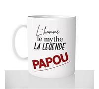Mug-Cadeau L'homme Le Mythe La Légende Papou - Tasse Café Idée Cadeau Original Fête des Pères Papa Noël Anniversaire