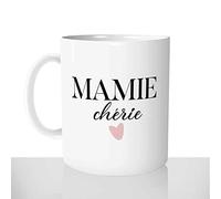 Mug-Cadeau Mamie Chérie - Tasse Idée Cadeau Original Femme Fête des Grands-Mères Mémé Amour - Noël Anniversaire