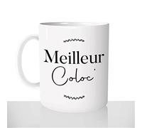 Mug-Cadeau Meilleur Coloc' - Tasse Café Idée Cadeau Original Femme Homme Colocataire Colocation - Noël Anniversaire