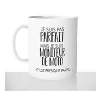 Mug-Cadeau Moniteur de Moto - Tasse Café Thé Idée Cadeau Original Chaton Flemme Animal Dormir - Noël Anniversaire