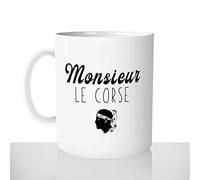 Mug-Cadeau Monsieur Le Corse - Tasse Idée Cadeau Original Collègue Corse Ile Vacances Homme - Noël Anniversaire