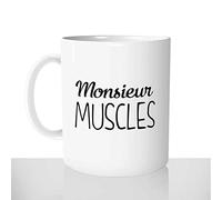 Mug-Cadeau Monsieur Muscles - Tasse Idée Cadeau Original Homme Musculation Couple Collègue - Noel Anniversaire