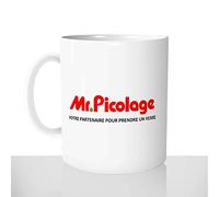 Mug-Cadeau Monsieur Picolage - Tasse Idée Cadeau Original Collègue Apéro Apéritif Drôle Homme - Noël Anniversaire