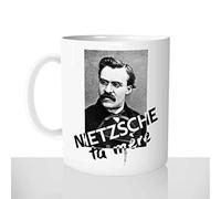 Mug-Cadeau Nietzsche Ta Mère - Tasse Idée Cadeau Original Humour Drôle Philosophe - Noël Anniversaire