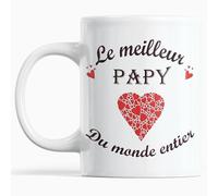 Mug Cadeau Papy - Le Meilleur Papy du Monde Entier - Tasse Originale Fête des Grands-Pères, Anniversaire ou Noël - Idée Touchante et Pleine d’amour