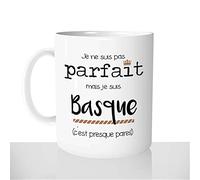 Mug-Cadeau Pas Parfait Mais Basque - Tasse Café Idée Cadeau Original Homme Pays Basque Région - Noël Anniversaire