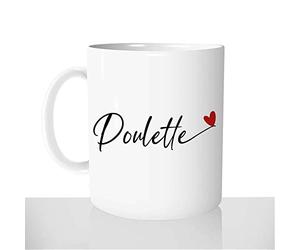 Mug-Cadeau Poulette Coeur - Tasse Café Idée Cadeau Original Amour Amie Collègue Femme Saint-Valentin - Noël Anniversaire