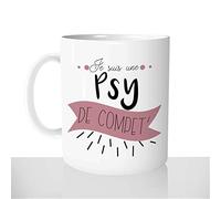 Mug-Cadeau Psy de Compet' - Tasse Idée Cadeau Original Femme Métier Psychologue Psychiatre Merci - Noël Anniversaire