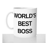 Mug-Cadeau World's Best Boss - Tasse Idée Cadeau Original Patron Patronne Collègue - Offrir Anniversaire Noël