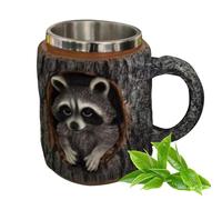 Mug Café 3D - Mug Animaux Trou Arbre 32cl | Tasse Café Céramique Décorative | Mug Matin Détente Travail Loisirs Weekend Collection Personnelle
