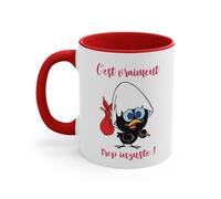 Mug - Caliméro - Céramique - Intérieur coloré - 11 oz - Sans BPA et sans plomb