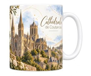 Mug Cathédrale de Coutances - La Tour-Lanterne Céramique 330 ml | Mug Cathédrale de Coutances, céramique 330 ml