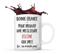 Mug - Céline - Tasse Cadeau - Céramique - Blanc - Cylindrique