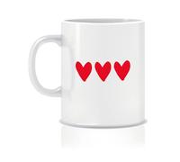 Mug Céramique - 3 Coeurs Rouges - Cadeau Saint Valentin, Amour, Couple of ASIN