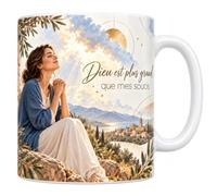 Mug Céramique 330 ml Dieu est plus grand que mes soucis | Mug Dieu est plus grand que mes soucis, céramique 330 ml