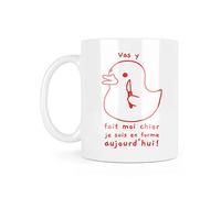 Mug céramique à message - Cadeau Humour Halloween - Poussin Vas y fait moi chier je suis en forme - ref4376 - France