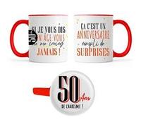 mug céramique anniversaire secret 50ans 355ml - générique mug2505