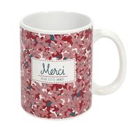 Mug céramique avec fleurs roses et inscription ""Merci pour cette année"" (30 cl)