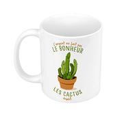 Mug Céramique Cactus - L'argent ne Fait Pas le Bonheur Plante Végétal