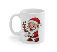 Mug Céramique Calimero Poussin Noël - Tasse Festive Flocons Mignonne 325ml - Cadeau Original Café (Père Noël)