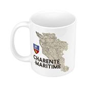Mug Céramique Charente Maritime 17 Departement La Rochelle Carte Ancienne