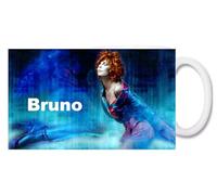 Mug Céramique de Mylène Farmer bleu noir personnalisé un prénom