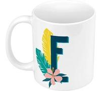 Mug céramique E eva emma emilie lettre Blanc G