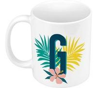 Mug céramique G greta gabriella lettre Blanc G