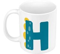 Mug céramique H hugo héloise lettre prénom Blanc G