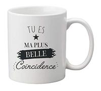 Mug céramique imprimé citation Amour tu es ma plus belle coïncidence ref 3064