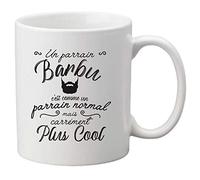 Mug céramique imprimé citation humour Un parrain barbu c'est carrément plus cool ref 3032