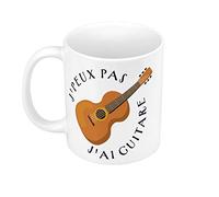 Mug Céramique J'Peux Pas J'ai Guitare Rock Classique Acoustique