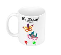 Mug Céramique Le Brésil M'Appelle Carnaval Rio Culture Voyage