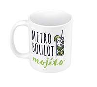 Mug Céramique Métro Boulot Mojito Apéro Rhum Cocktail