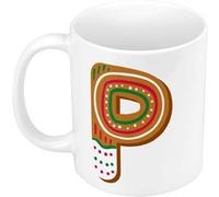 Mug céramique P pierre paul pauline lettre Blanc G