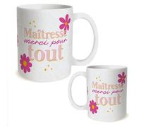MUG CÉRAMIQUE PAILLETTES MAÎTRESSE MERCI 30 lanc