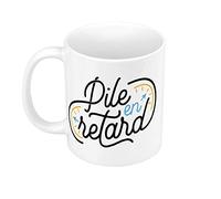 Mug Céramique Pile en Retard Humour Ponctualité Défaut