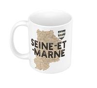 Mug Céramique Seine et Marne 77 Departement Melun Carte Ancienne Paris
