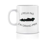 Mug Ceramique - Spécial Passionnés - Jpeux pas j'ai Grand Prix (Noir/Bleu)
