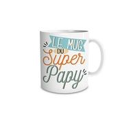 STC Mug – Super Papy – Céramique cylindrique, impression recto/verso – Blanc