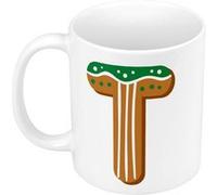 Mug céramique T théo tom tatiana lettre Blanc G