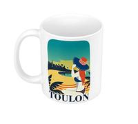 Mug Céramique Toulon Plage Soleil Ville France Eté