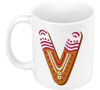 Mug céramique V valentin victor lettre Blanc G