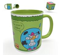 Mug Céramique Vert « Cha, ch'est le Ch'Nord » Tasse Illustrée Vache & Ch'ti - 325 ml