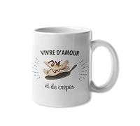 Mug Céramique - Vivre d'amour et de crêpes