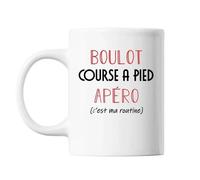 Mug - C'est Ma Routine - Blanc - Céramique - 325 Ml - Résistant Lave-Vaisselle & Micro-Onde