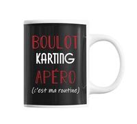 Mug - C'est Ma Routine - Céramique - Imprimé Recto/Verso - Résistant Lave-Vaisselle - 325 Ml