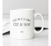 Mug C'est Pas De La Chance C'est Du Talent - Mug céramique imprimé en France de la marque SHAMAN