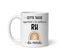 Mug cette tasse appartient à la meilleure RH du monde boho arc en ciel bohème Tasse RH