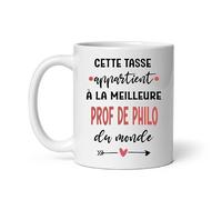 Mug cette tasse appartient meilleure prof de philo tasse femme